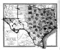 Texas Map, Logan County 1873